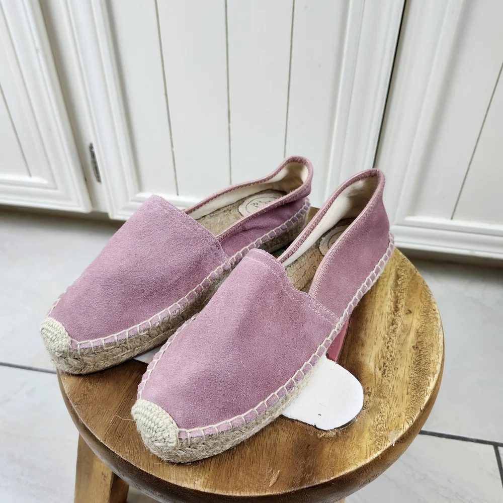 Jack Rogers women's Riley Suede Espadrille slip-on Flat shoes In Mauve 8.5 M - Picture 5 of 15